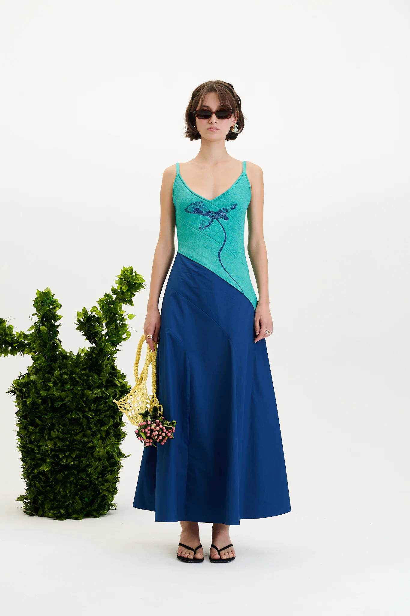 BARLEY MIXED MEDIA TANK DRESS