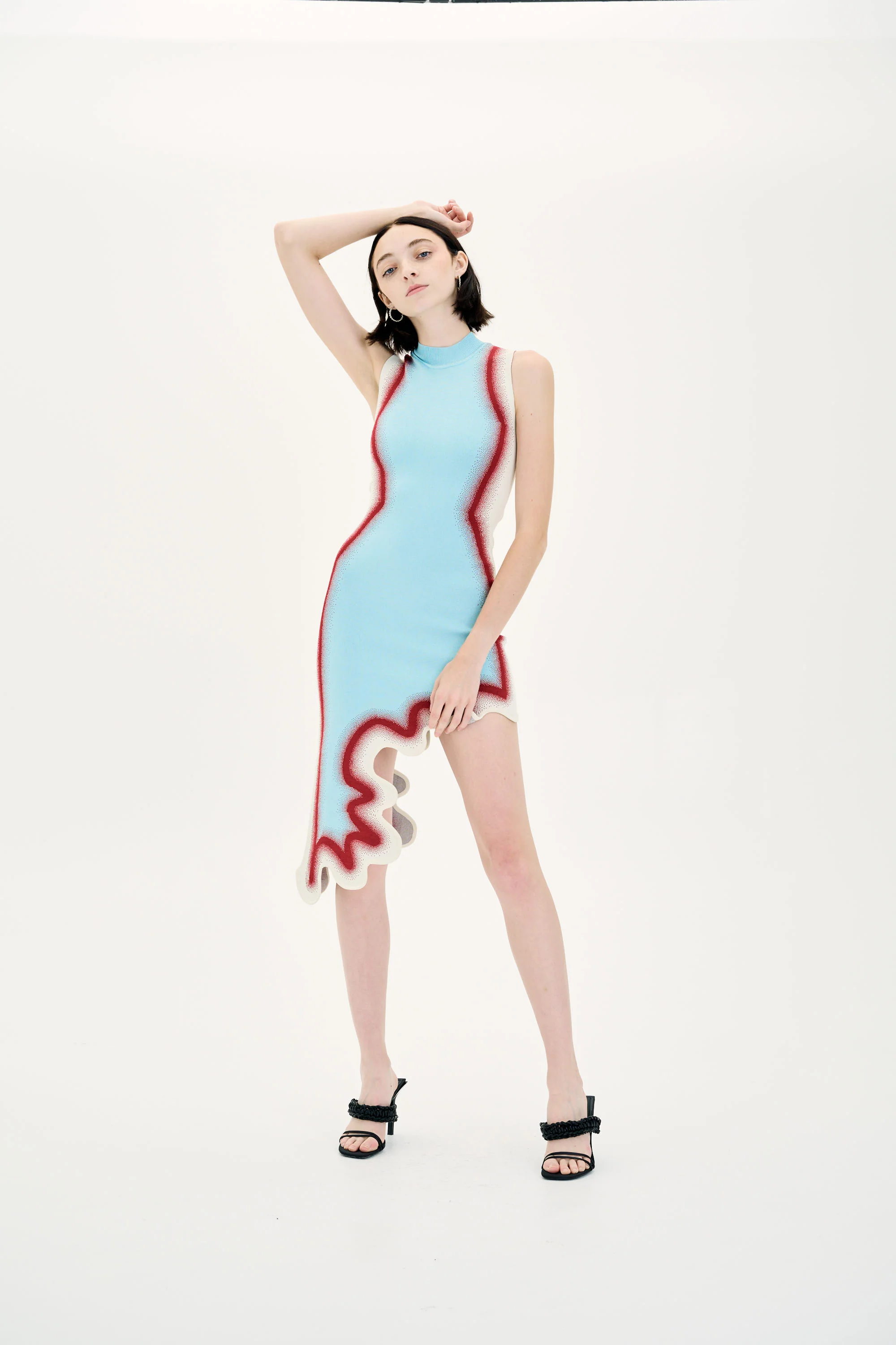 BROOKLYN WAVY ASYMMETRIC DRESS