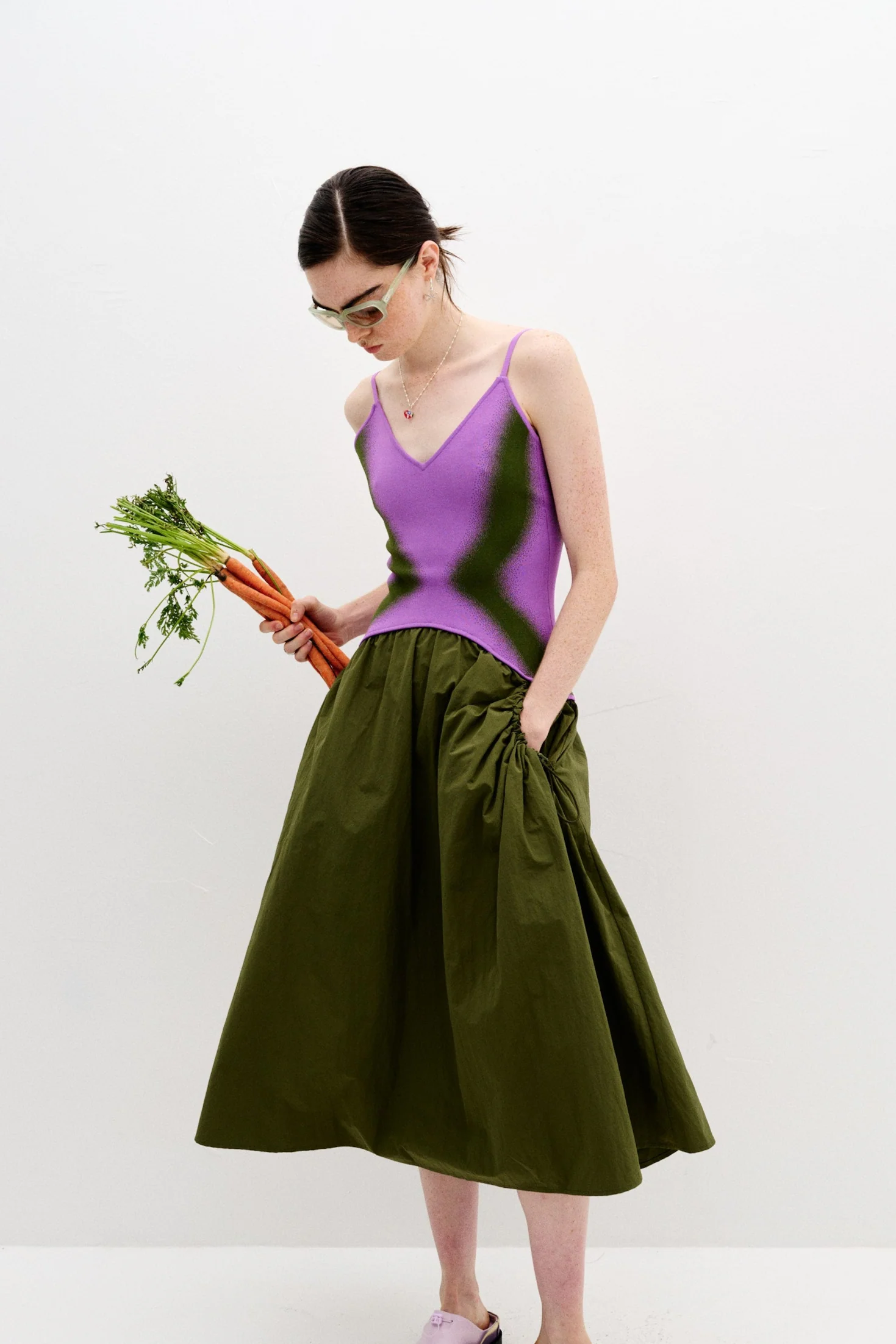 CHILI MIXED MEDIA TANK DRESS