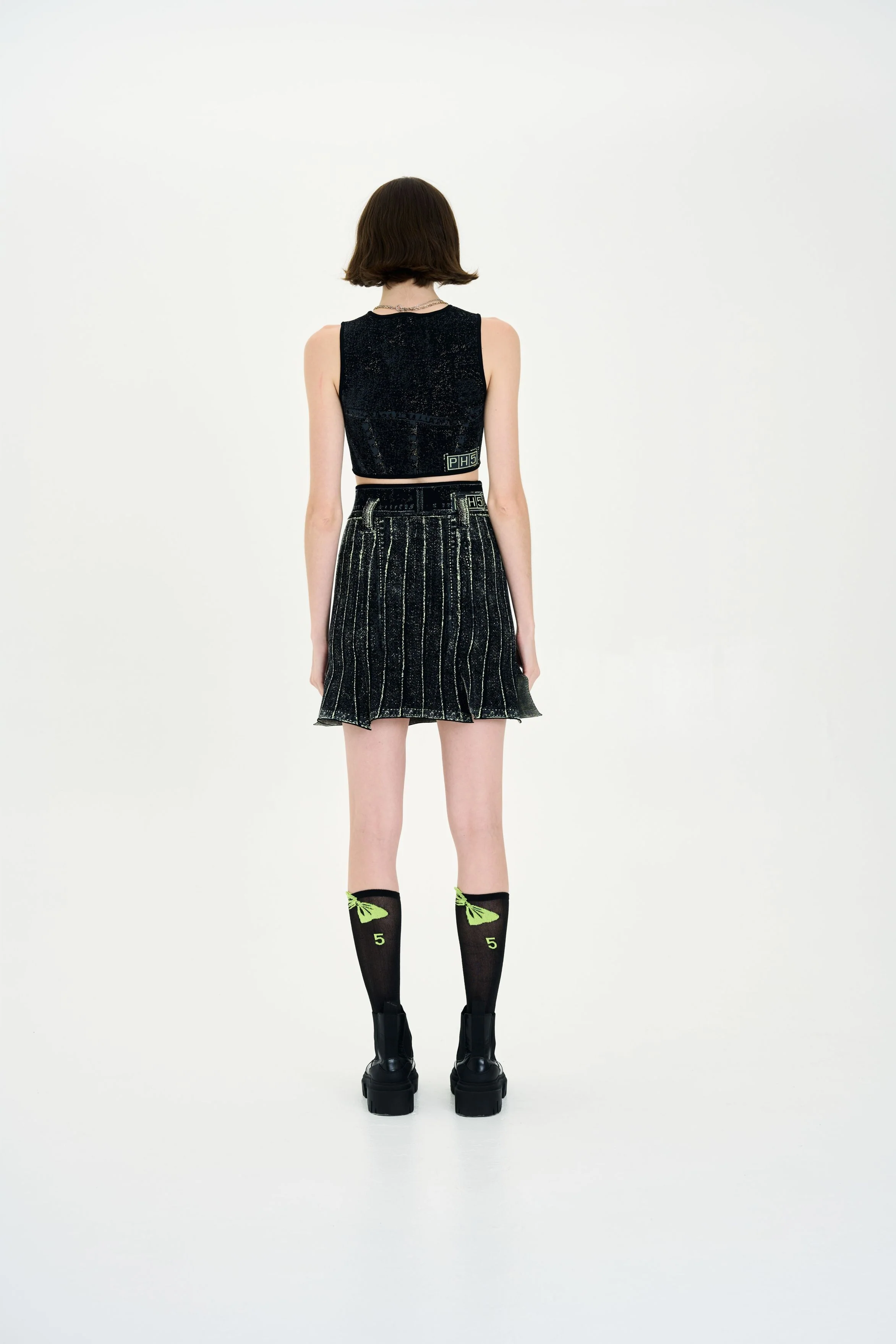 DAHLIA DENIM PRINT CARWASH SKIRT - Image 4