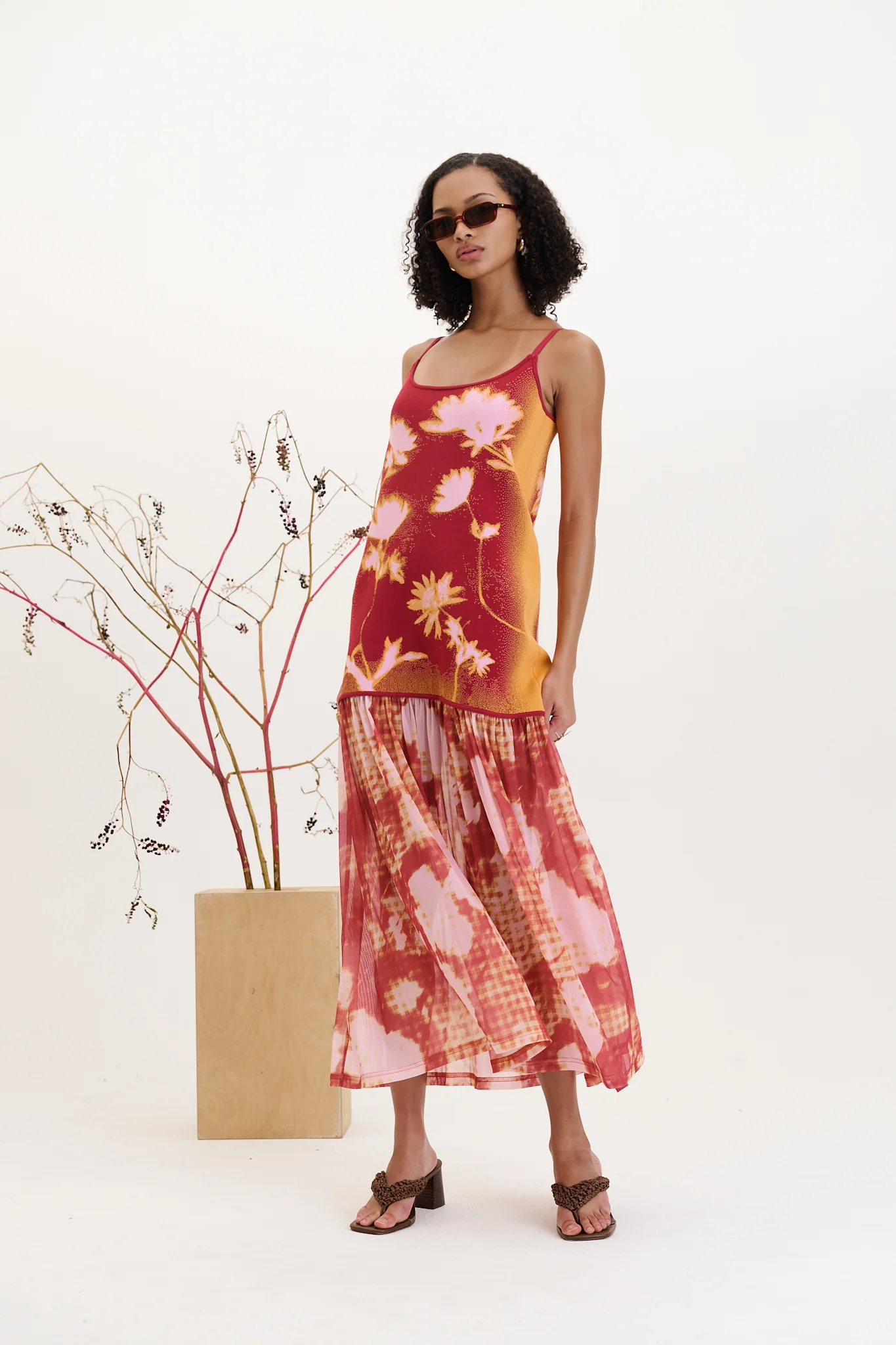 GINGER FLOWER PRINT TANK DRESS