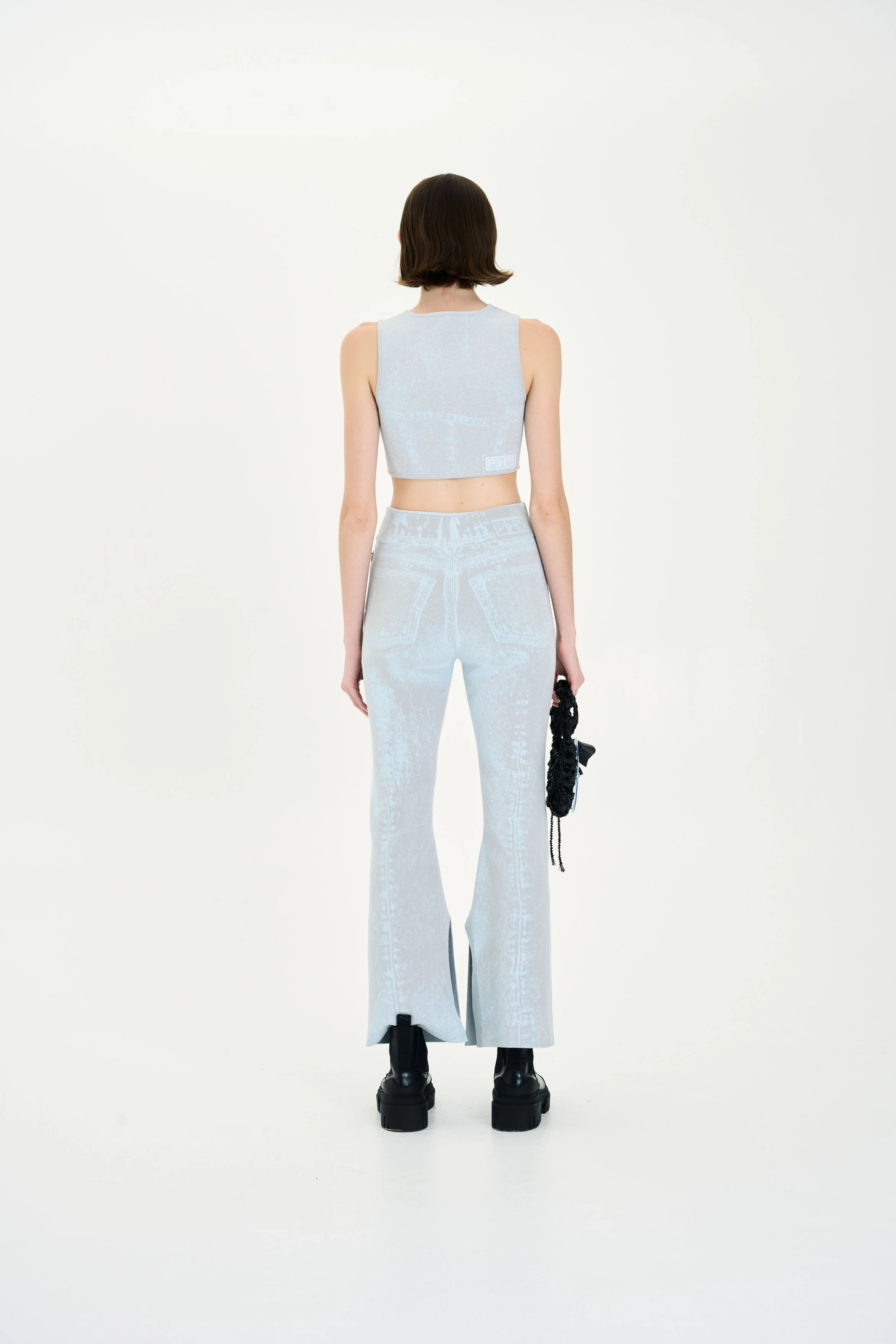 HAZEL DENIM PRINT SKINNY JEANS WITH SLIT - Image 4