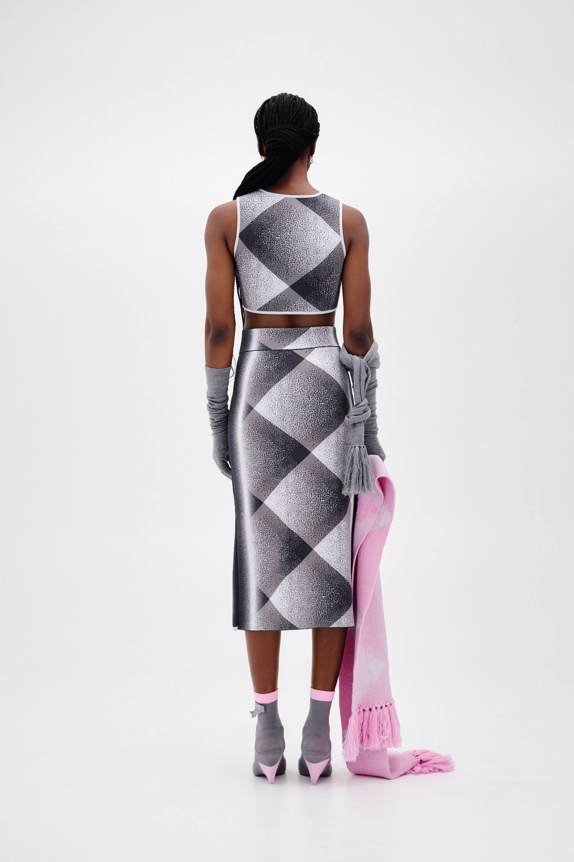 HOLLY MIDI PLAID SKIRT - Image 4