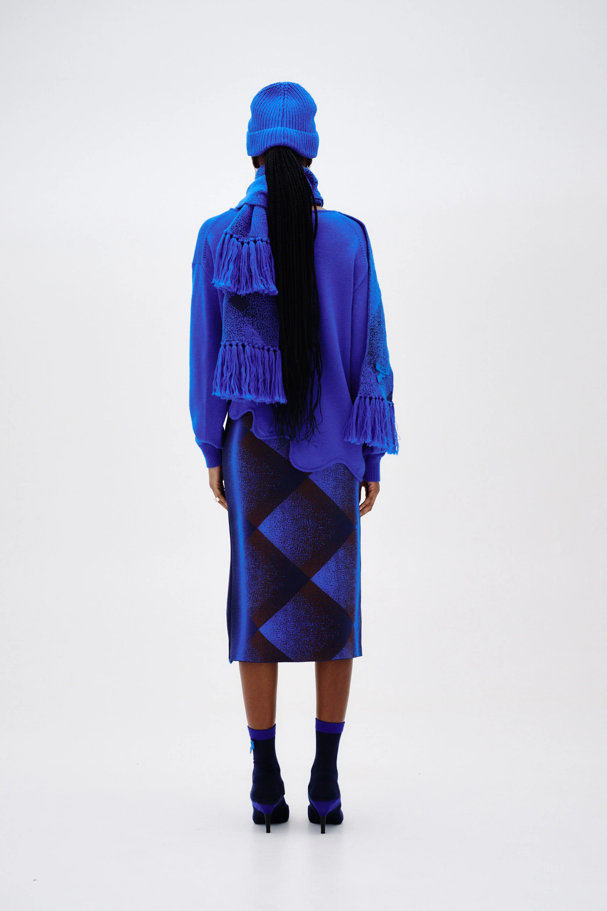 HOLLY MIDI PLAID SKIRT - Image 4