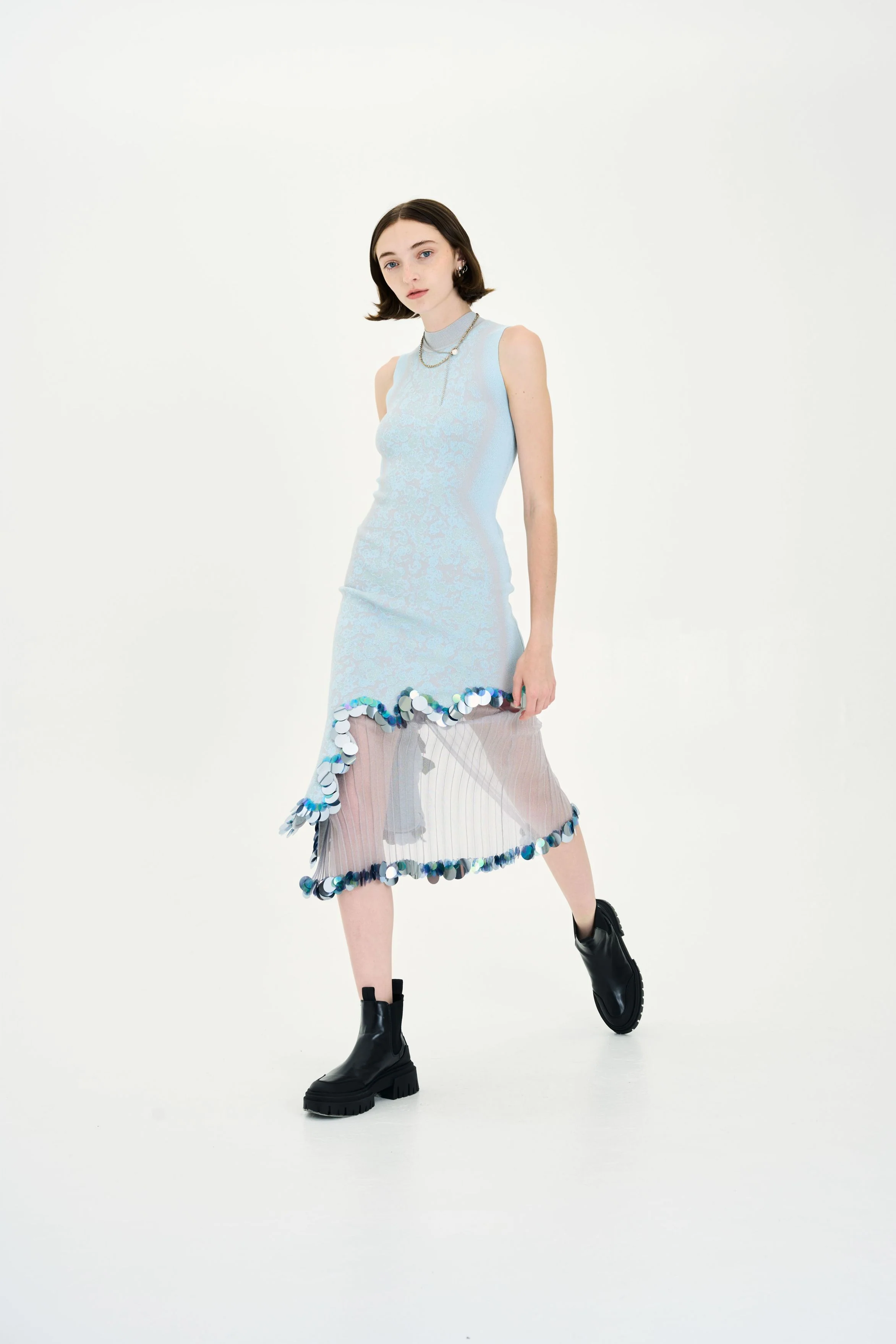 IRIS SIGNATURE WAVY DRESS WITH SEQUINS - Image 5