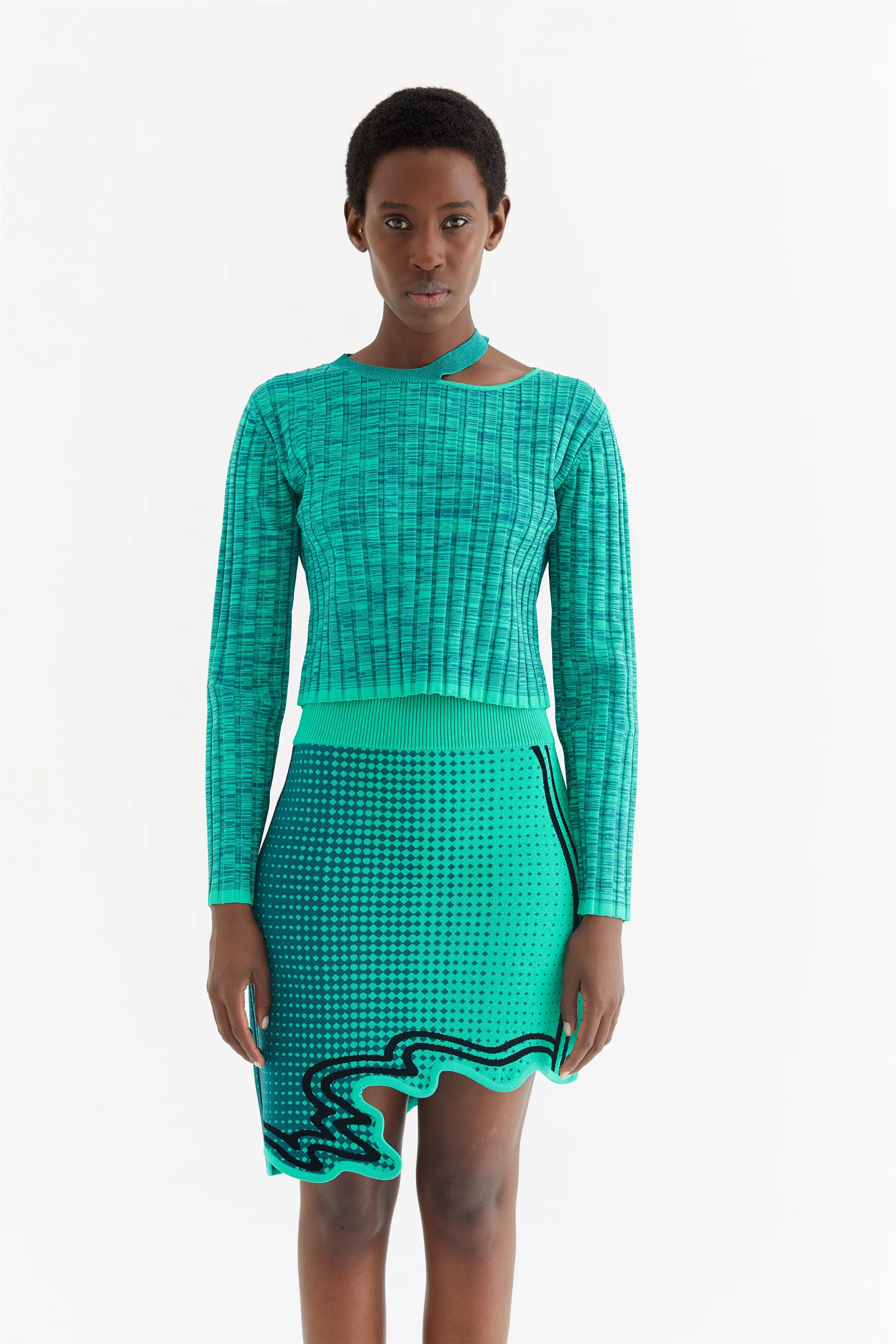 JAMES LONG SLEEVE CROPPED TOP