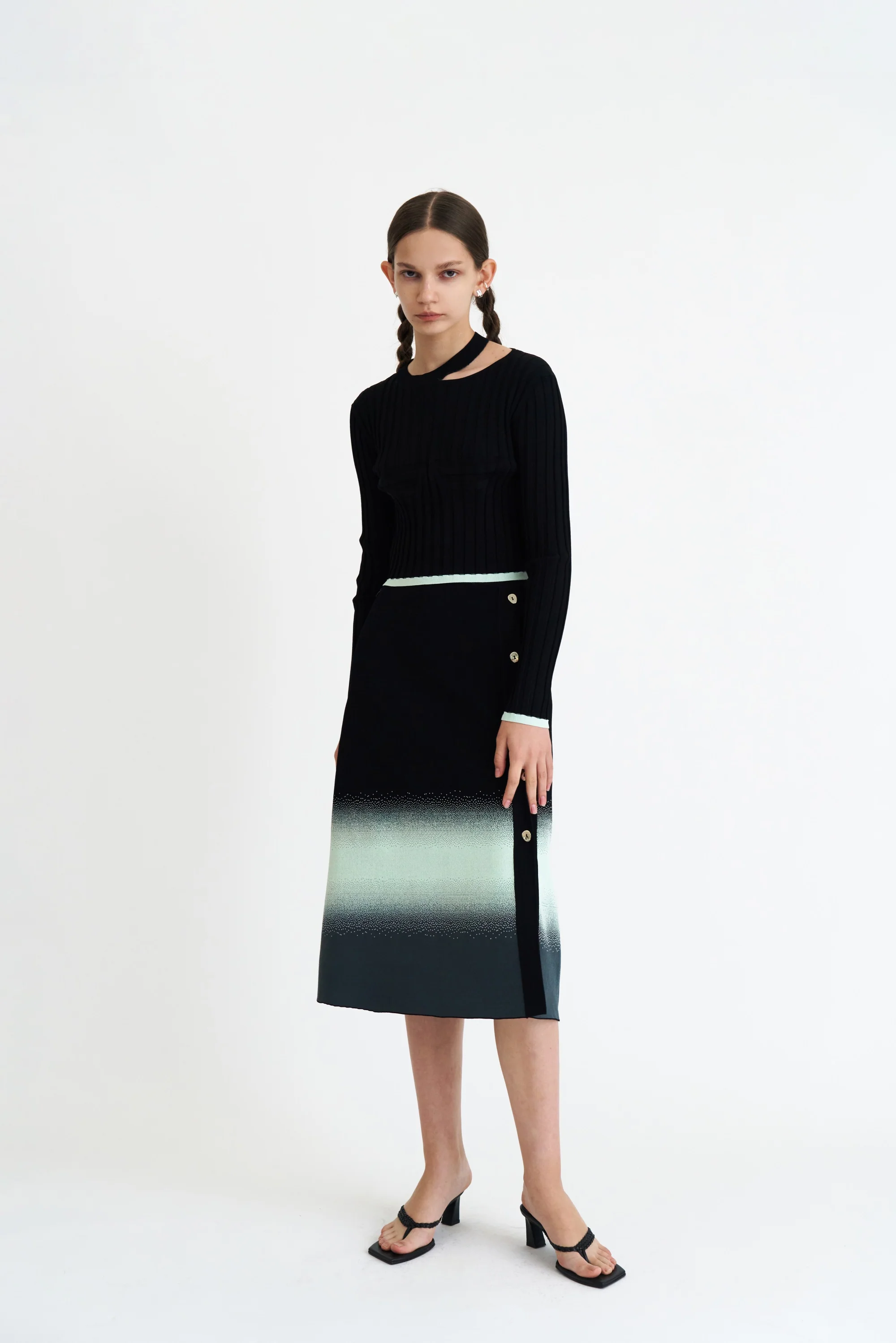 KAFKA A-LINE MIDI SKIRT