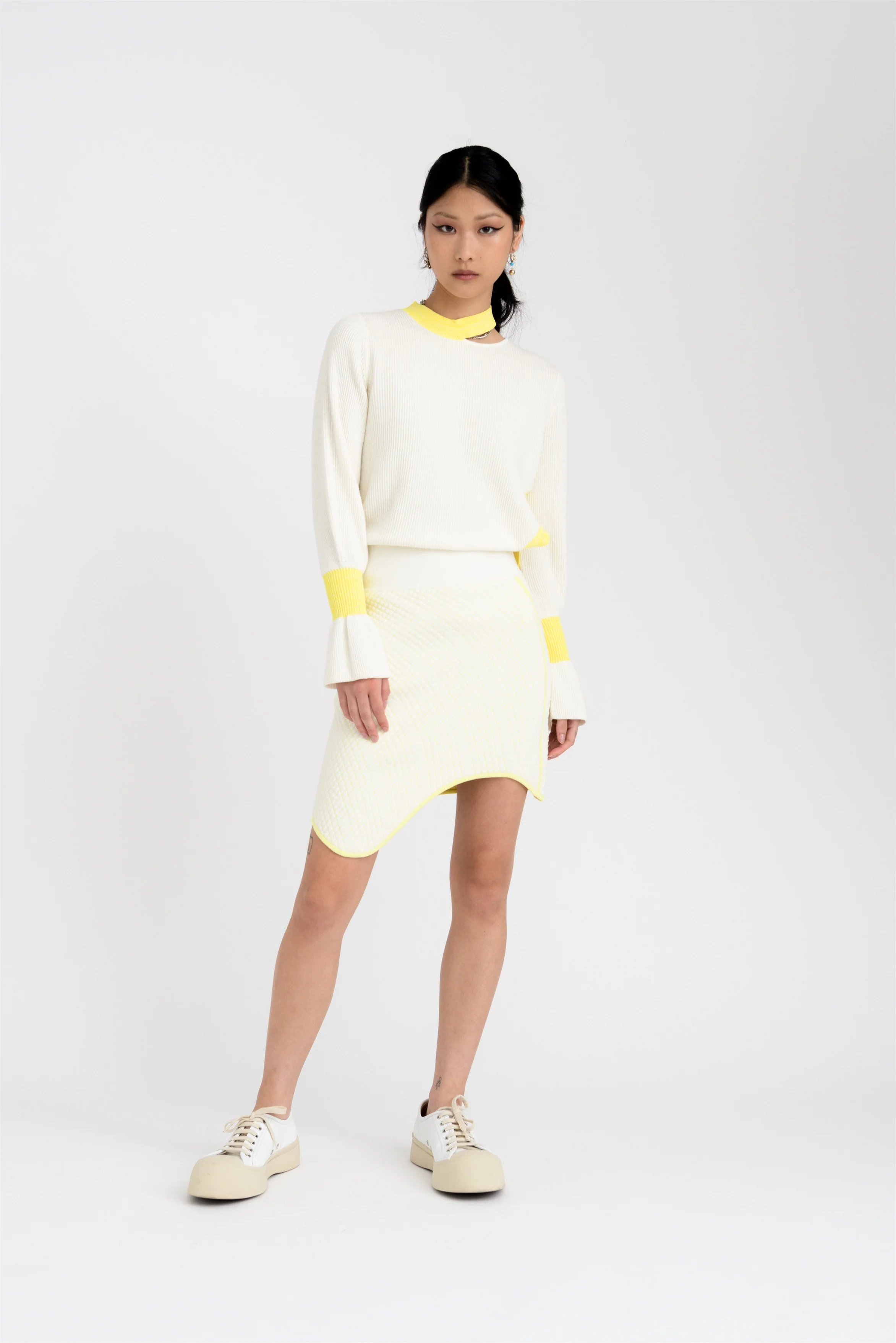 MOROSE PILLOW STITCH WAVY MINI SKIRT