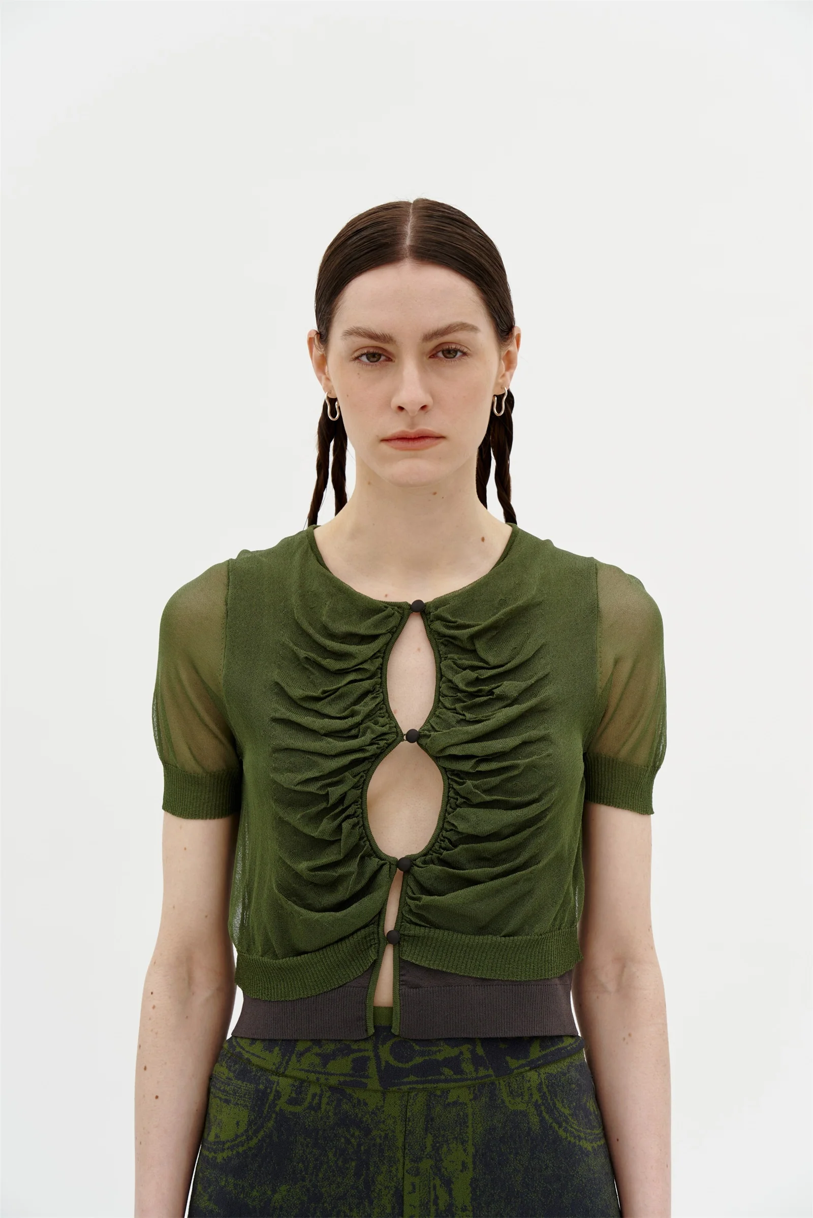 NALA SHEER LAYERING CROPPED TEE