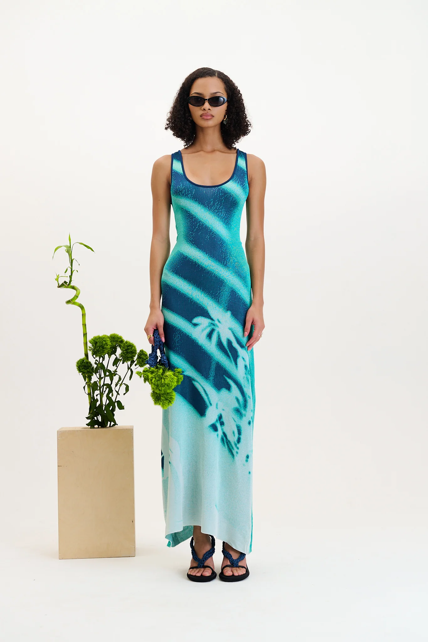 NIKKI WINDOW PRINT TANK DRESS