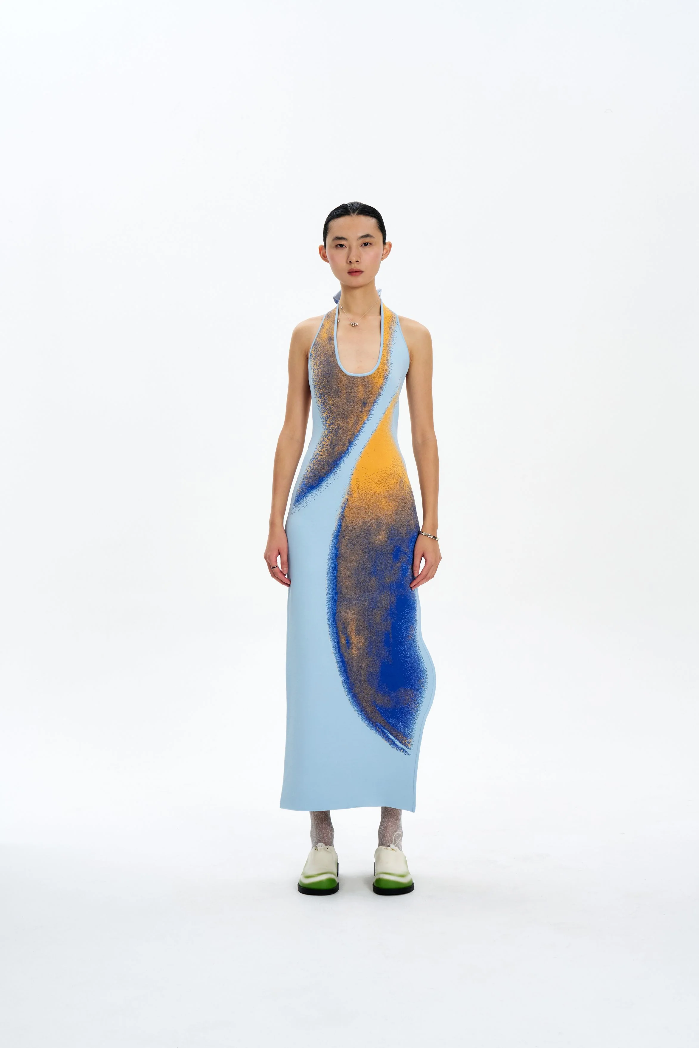 NOAH HALTER NECK LONG DRESS
