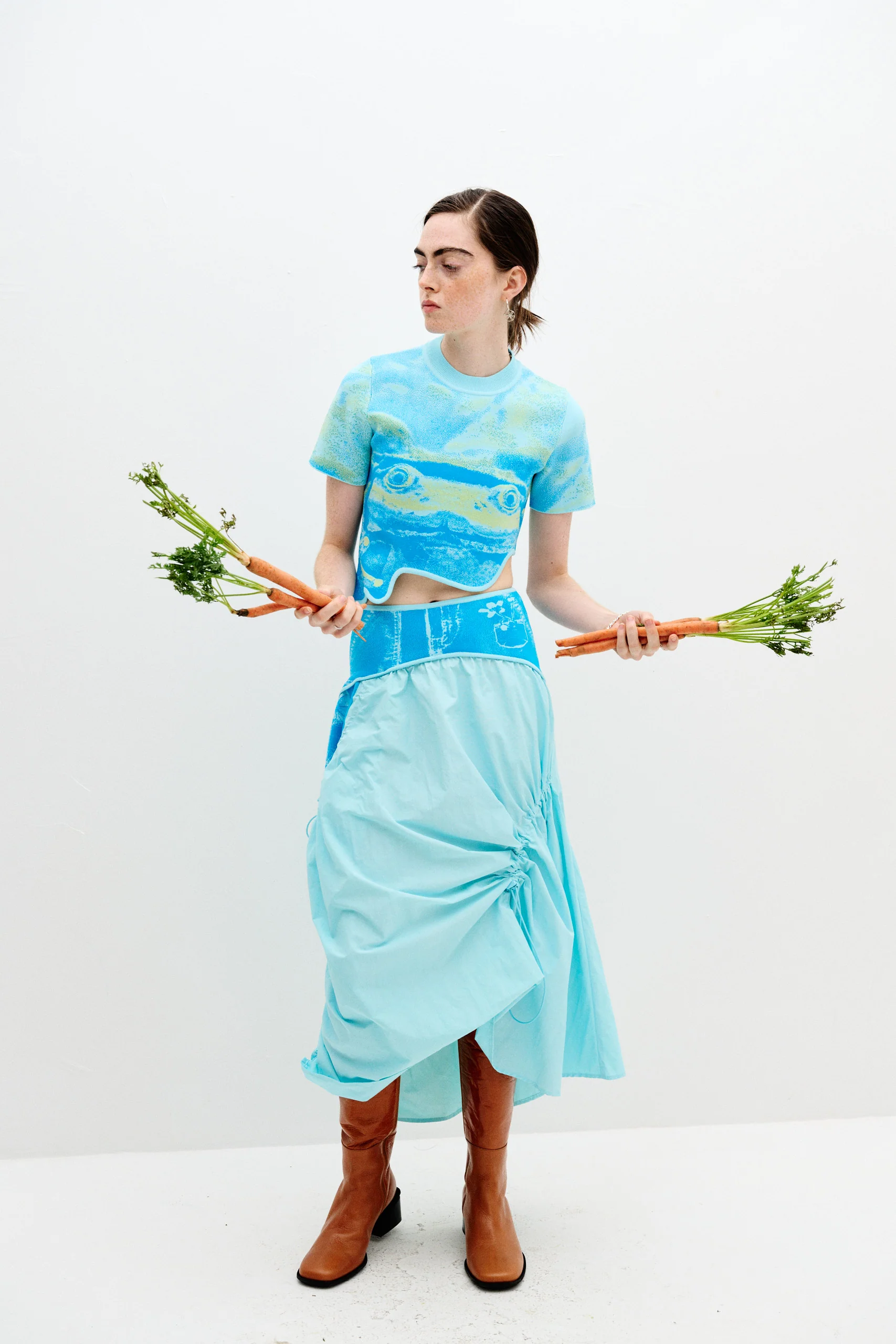 PEONY MIXED MEDIA MAXI SKIRT - Image 2