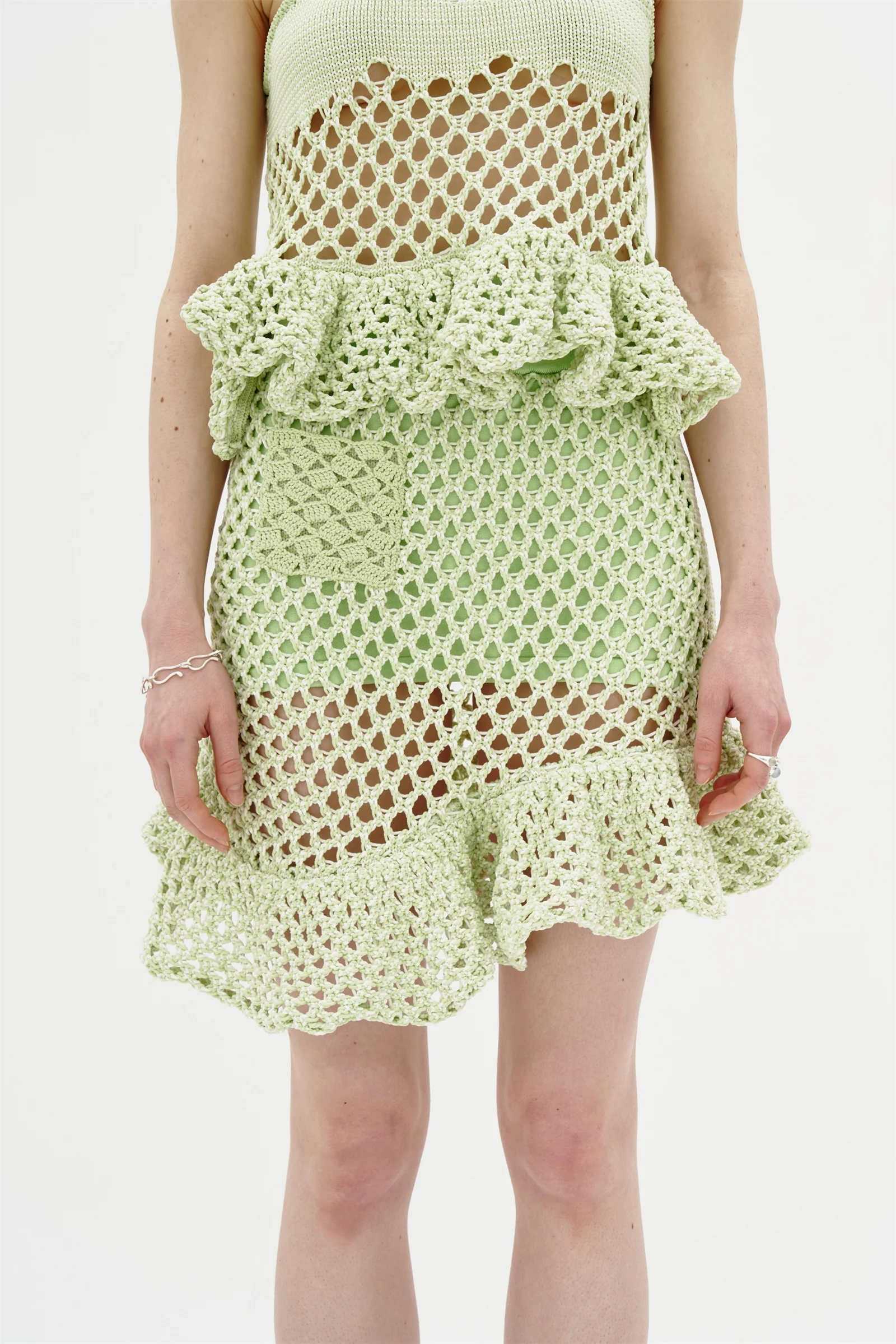 PONGO CROCHET WAVY SKIRT