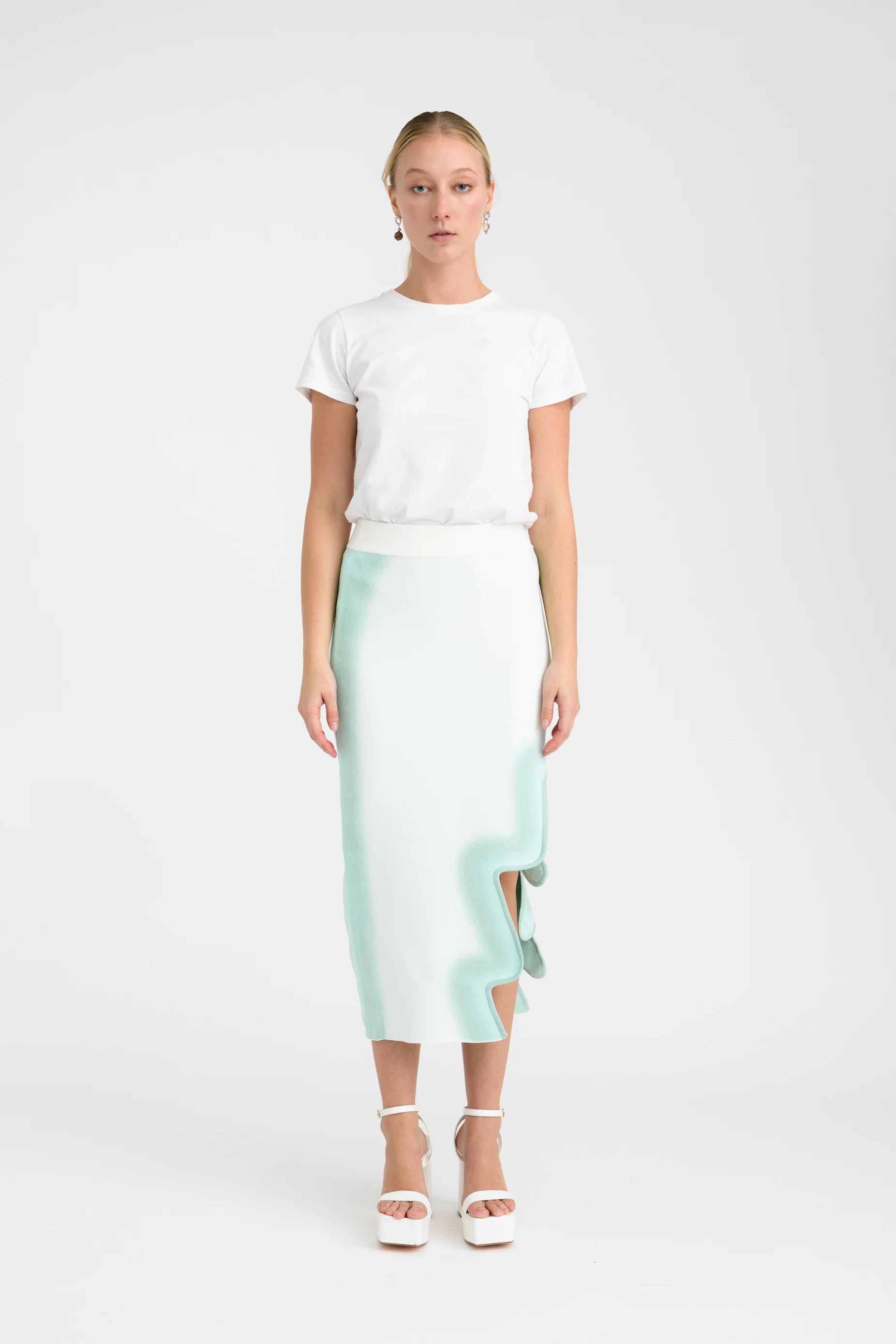RAGO WAVY MIDI SKIRT