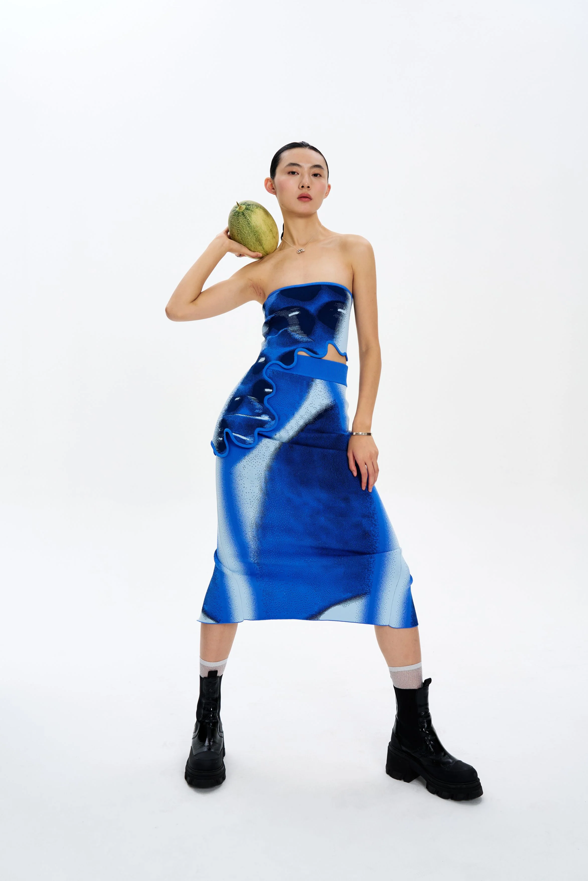 SOPHIE CHERRY PRINT MIDI SKIRT - Image 2