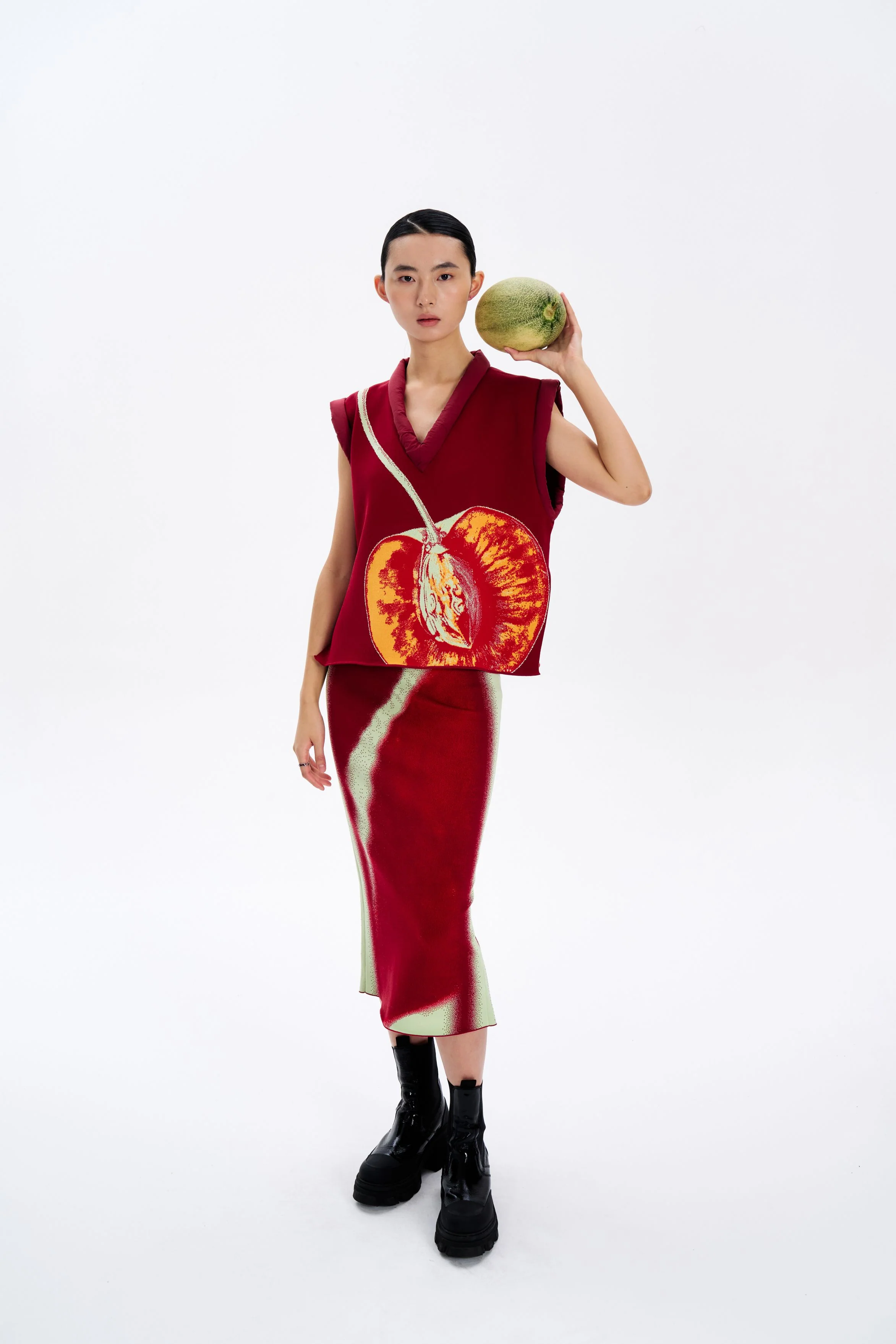 ZOE OVERSIZED CHERRY VEST